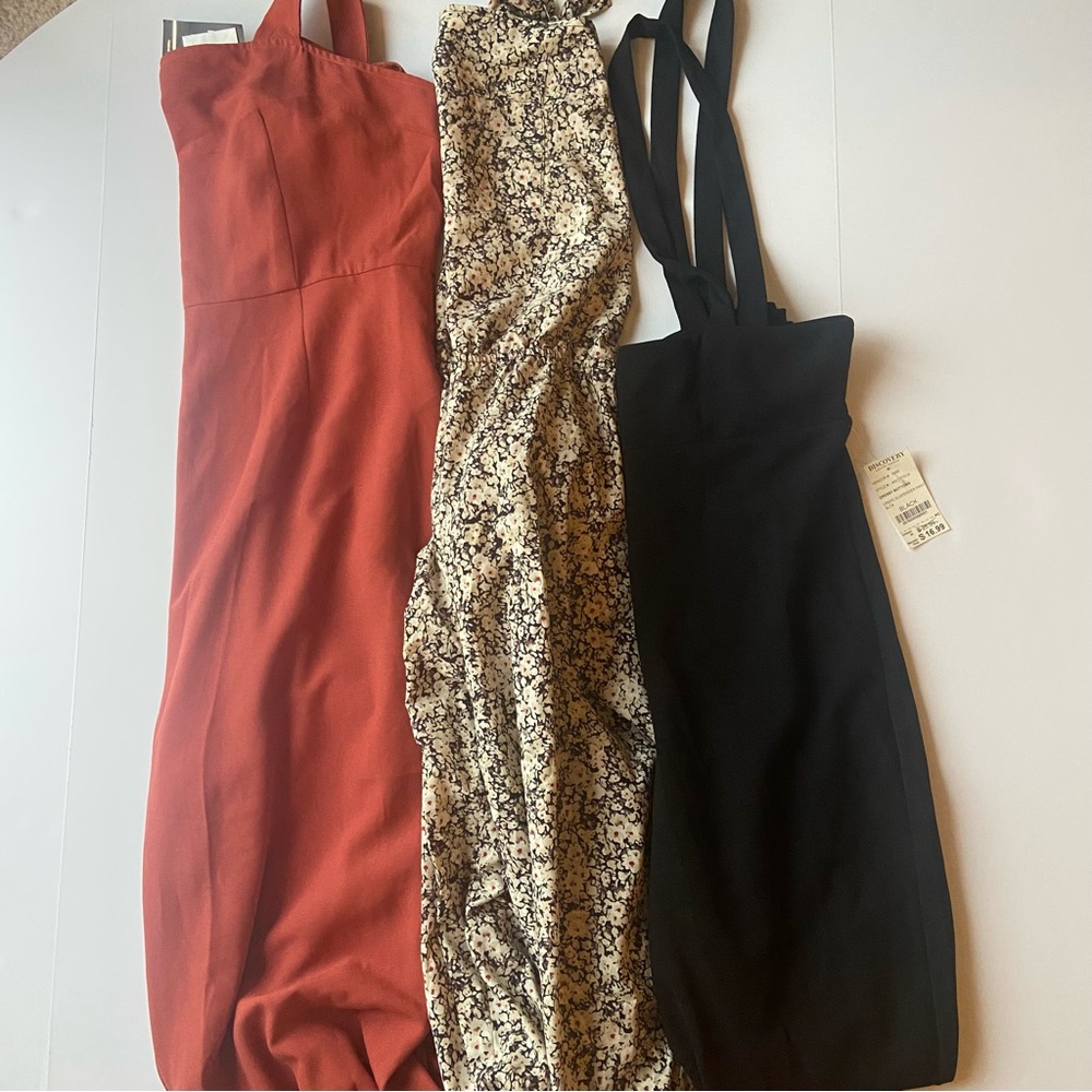 BUNDLE: Wide Leg Jumpsuit / Romper - Floral/Black